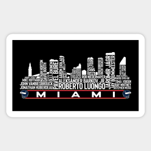 Florida Hockey Team All Time Legends, Miami City Skyline Magnet